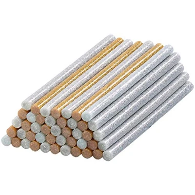 Immagine di AGT stick Colla a caldo caldo: 50 di per pistole caldo, 11 x 200 mm, oro e argento (Cartuccia stick, Mega)