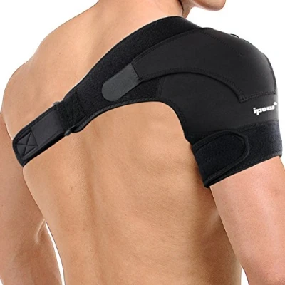 Immagine di ipow Tutore Spalla Supporto per Fascia da Leggero in Neoprene e Chiusure Regolabile Protezione Adatto Sinistra o Destra, L