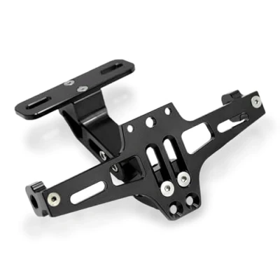 Immagine di Universale Porta Targa Supporti per Targhe Posteriore Z650 Z750 Z800 Z1000 Z900 Z300 Z250/ MT 01 03 07 09 10 TMAX 530 500 YZF R1 R3 R6 R25 R125 (Nero)