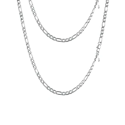 Immagine di PROSTEEL Collana catena figaro 60 cm larghezza 4 mm argento acciaio inossidabile
