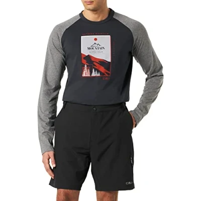 Immagine di CMP Bermuda Elasticizzati da Uomo con Fodera Interna, Nero, 46