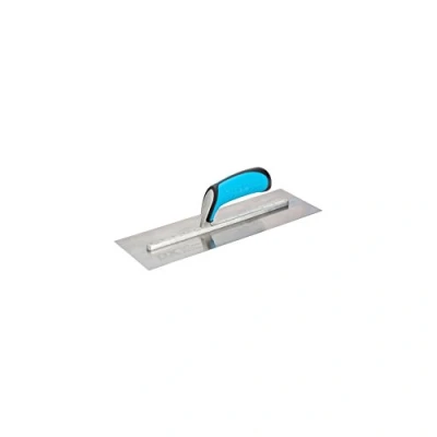 Immagine di Cazzuola per intonaco in acciaio al carbonio Pro intonacatura resistente rifinitura, scrematura e rendering multicolore 120 x 356 mm