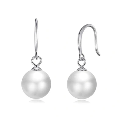 Immagine di Orecchini pendenti in argento sterling con perle bianche
