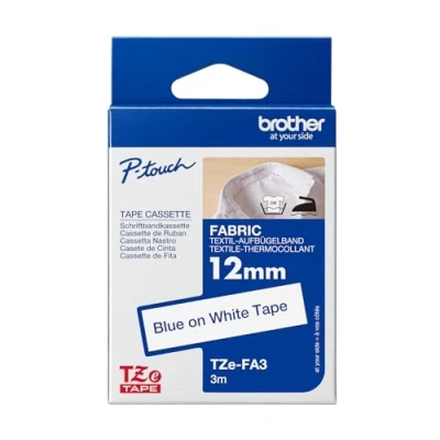 Immagine di BROTHER NASTRO TZ 12 MM BLU/BIANCO TESSUTO