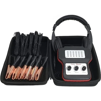 Immagine di ZKTOOL 6 Canali Rilevatore di Suoni del Motore e Strumento Prova, per Sistema Telaio Auto, Orecchie Elettroniche Veicoli, Kit Diagnostico con Stetoscopio Elettronico Cuffie