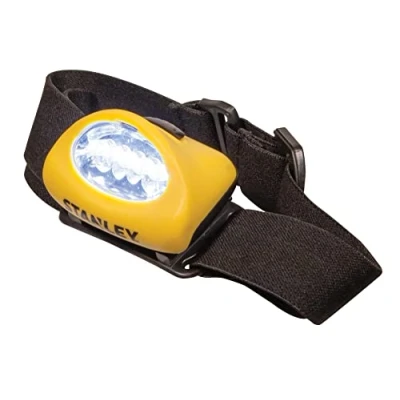 Immagine di STANLEY HL2PKS Torcia frontale a LED mani libere con archetto regolabile, 2 pacchi (3x AAA inclusi)