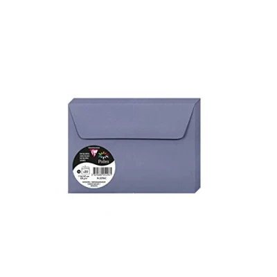 Immagine di Clairefontaine 5296C Pacco da 20 Buste autoadesive Formato C6 11,4x16,2cm 120g/m² Colore blu myosotis Inviti Eventi e Corrispondenza Gamma Pollen Carta Premium Liscia