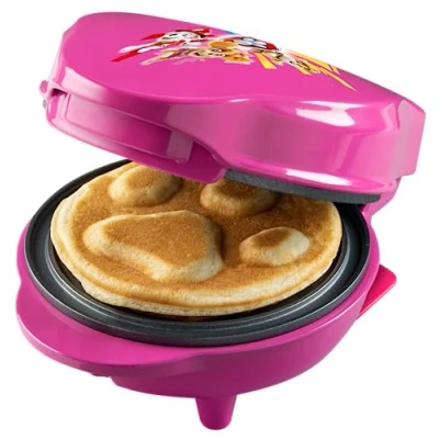Immagine di Mini piastra per waffle in design esclusivo Paw Patrol, feste di compleanno bambini, Pasqua e Natale, con semaforo, dimensioni cialde Ø 10 cm, prodotto licenza ufficiale, colore: blu