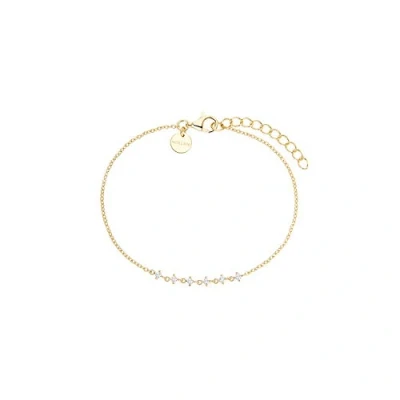 Immagine di Noelani Bracciale da Donna in Argento 925, con Zirconi Sintetici, 16+3 cm, Oro, Fornito Confezione Regalo per Gioielli, 2031574, Pietre, Pietre
