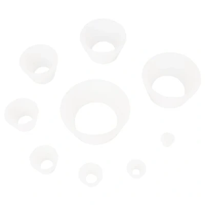 Immagine di Labasics Coni Adattatori per Filtri, Collare Affusolato Resistente Tappo in Silicone Fiaschette a Imbuto Buchner Set di Adattatori, Resistenza all&#039;Usura Superficie Liscia, Confezione da 9