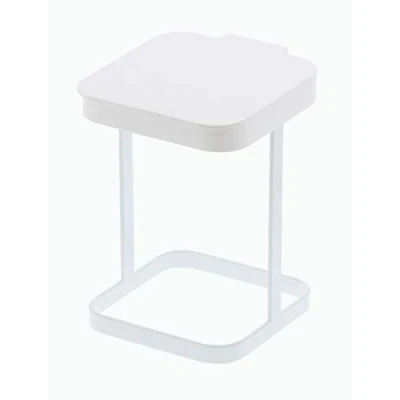 Immagine di Yamazaki 3330 TOWER Contenitore per compost con coperchio, bianco, Resina ABS, minimalista, 12 x 13.5 16.7 cm