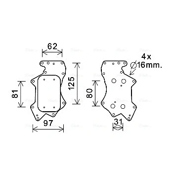 Immagine di PRASCO AI3403 Radiatore Olio senza filtro AUDI: A6 C6 Avant, A4 B8 B7 VOLKSWAGEN: Touareg II, I, Phaeton