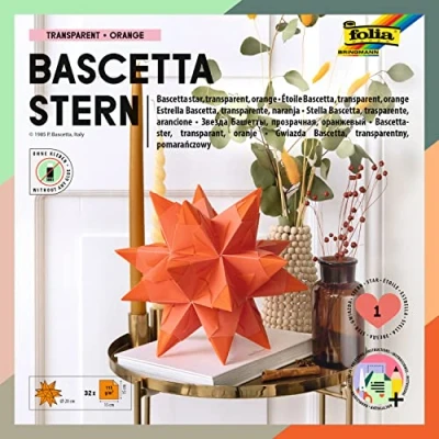 Immagine di Folia Bringmann, Set per Stella Fai da Te Bascetta, di Colore Blu, codice Articolo 836/3030, Orange, 15 x cm