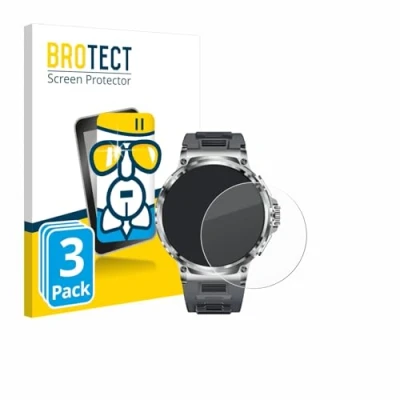 Immagine di brotect Pellicola Protettiva Vetro per Smartwatch V69 1.85&quot; Protezione Schermo (3 Pezzi) [Durezza Estrema 9H, Chiaro]