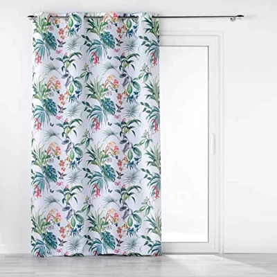 Immagine di Douceur d&#039;Intérieur, Tenda con occhielli (140 x 260 cm) Féerie Bianco, Poliestere Stampato