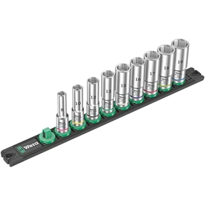 Immagine di Wera B Deep Kit di chiavi a bussola imperiale (pollici) 3/8 9 parti 05005440001