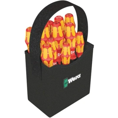 Immagine di Wera Kraftform 2go 100 VDE Kit cacciaviti 11 parti Taglio, Croce Pozidriv, Phillips, Esalobo Interno (TX)