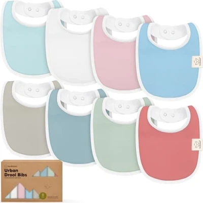 Immagine di KeaBabies Bavoirs Bébé Bio Pour Garçons Et Filles Bavoir De Dentition En Coton Biologique Nouveau Né Lavable Machine 0 24 Mois (Spring)