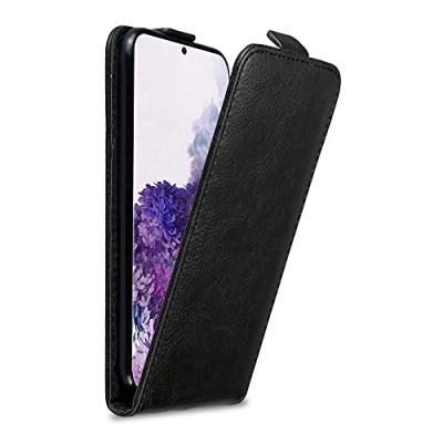 Immagine di Cadorabo Custodia compatibile con Samsung Galaxy S20 in NERO DI NOTTE Protezione Stile Flip Chiusura Magnetica Case Cover Wallet Book Etui