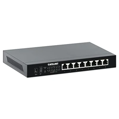 Immagine di Intellinet 8 Port 2,5G Ethernet PoE+ Switch 8xPSE Ports 100 W PoE Leistungsbudget di rete IEEE802.3af (15.4 W), IEEE802.3at (30 W)