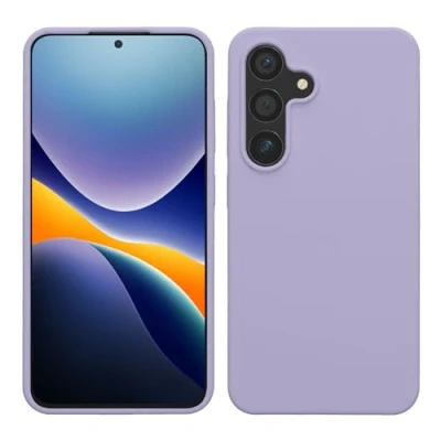 Immagine di kwmobile Cover per Samsung Galaxy S24 Custodia Back Case Caricatore Wireless Antiurto e Flessibile in Silicone TPU lavanda