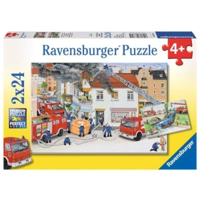 Immagine di Ravensburger Italy Pompieri Animali 2 Puzzle da 24 Pezzi, Multicolore, Medium, 8851
