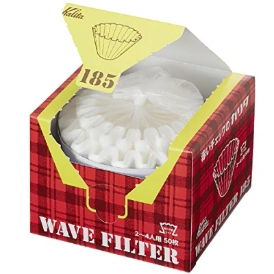 Immagine di Kalita Saluto Filtri KWF 185 Confezione da 50 Foglio Bianco Tipo conveniente di Sicurezza per l&#039;estrazione E Memorizzazione 22210 (Giappone Import) (185 (2 a 4 Persone))