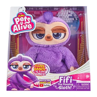Immagine di Pets Alive Fifi Il Giocattolo robotico Bradipo flossing, Colore Viola, 193052022493