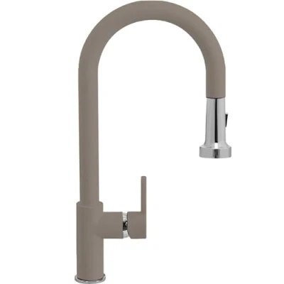 Immagine di SCHOCK Miscelatore Aquaalto con Doccia Estraibile a Doppio Gestto Professional, Colore Grigio Tortora, h443