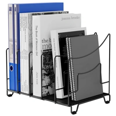 Immagine di EasyPAG Organizer da scrivania, formato A4, per documenti, riviste, colore: nero