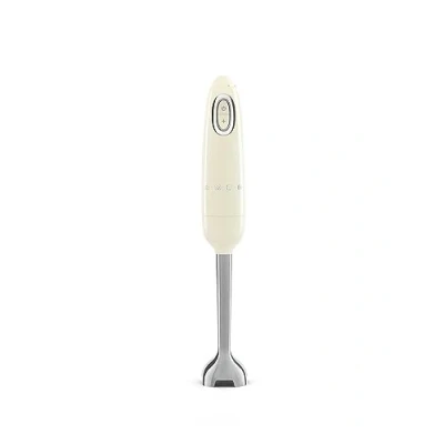 Immagine di Smeg, Frullatore a Immersione HBF11CREU, Funzione Turbo e Sistema di Taglio Flowblend, con Impugnatura Antiscivolo, Avvolgicavo Integrato, Accessori Non Inclusi, Potenza 700W, Panna
