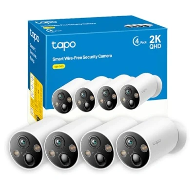Immagine di Tapo C425 Telecamera WiFi Esterno Senza Fili 2K 4MP con Base Magnetica, Batteria 300Dì, Allarme su Rilevamento Movimento, IP66, Audio Bidirezionale, Visione Notturna a Colori, Nessun Hub Richiesto 4pz