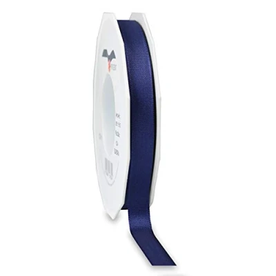 Immagine di Präsent Europa Nastro taffettà blu scuro larghezza 15 mm, lunghezza 50 m