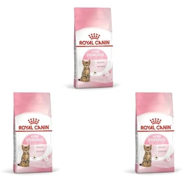 Immagine di Royal Canin Kitten Sterilised Confezione Tripla 3 x 400 g Alimento completo per gatti Specifico sterilizzati in crescita da 6 a 12 mesi di età