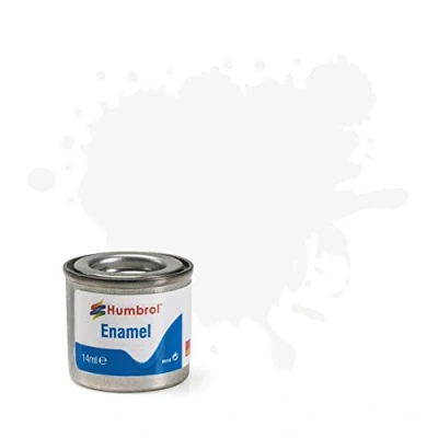 Immagine di Humbrol 14 ml N. 1 Tinlet Vernice a Smalto 130 (Bianco Satinato)