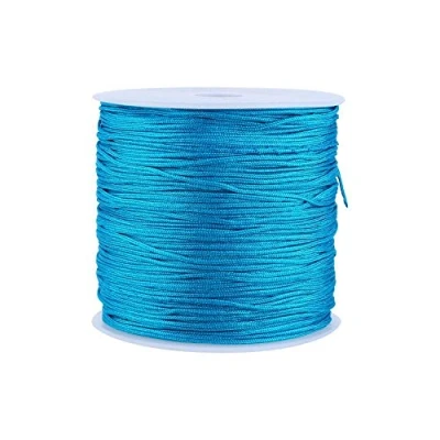Immagine di GLOGLOW 20 colori 100 m x 0,8 mm di corda in nylon satinato con nodo cinese per collane e braccialetti (rosa lucido)