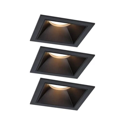 Immagine di Paulmann 93125 Cole Lampada LED da incasso Kit 3 (monocolore) 18 W Nero