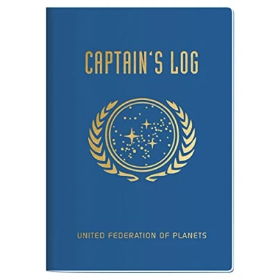 Immagine di Unemployed Philosophers Guild Star Trek Captain&#039;s Log Passport Sized Mini Notebook