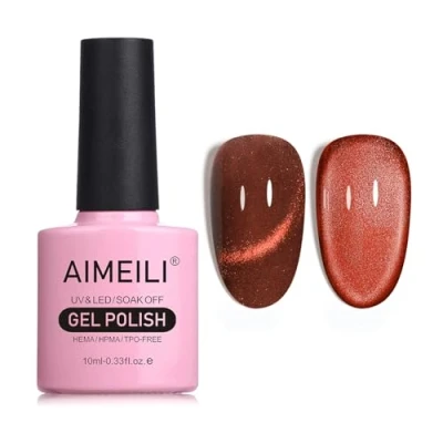 Immagine di AIMEILI 10ML Cat Eye Nail Gel Polish Smalto per Unghie in UV LED Soak Off Manicure Colorati Smalti Semipermente Magnetico 732