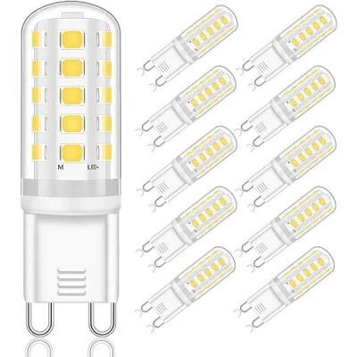 Immagine di YUIIP Lampadine G9 Led 5 W, Equivalente Lampadina 33W 40W 50W Alogena, Luce Naturale 4000K, 400LM, Nessun Lampeggio, Base standard G9, Risparmio Energetico, Non Dimmerabile,10 Pezzi