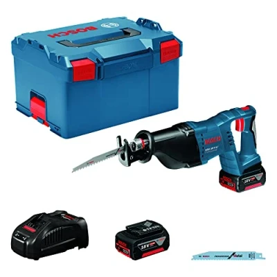 Immagine di Bosch Professional GSA 18 V LI Sega a gattuccio batteria 060164J00B incl. seconda batteria, caricabatterie, valigia 5 Ah