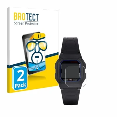 Immagine di brotect Pellicola Protettiva per Casio W 800H 1AVES Protezione Schermo (2 Pezzi) [Trasparente, Anti Impronte]