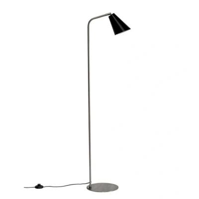 Immagine di Lampada da terra Dyberg Larsen Oswald, nero/acciaio, altezza 135 cm