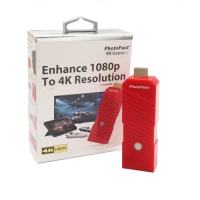 Immagine di Mcbazel PhotoFast 4K Gamer+ Migliora la Risoluzione da 1080p a 4R Adattatore Switch Console Processore Video per NS Switch/Switch OLED/PS4/Wii U/Chromecast