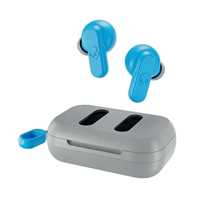 Immagine di Skullcandy Dime 2 Auricolari Wireless In Ear con Microfono, 12 Ore di Autonomia, Compatibili iPhone, Android e Dispositivi Bluetooth Grigio/Blu