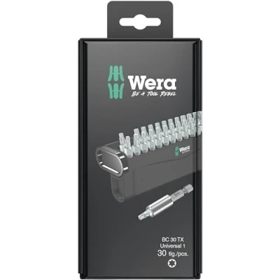 Immagine di Wera Bit Check 30 TX Universal 1 SB 05057900001 Kit inserti parti TORX