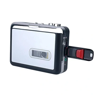 Immagine di P02CS Cartuccia a convertitore MP3 lettore musicale Tape to con registratore di chiavetta USB, nessun PC necessario, digitalizza le tue cartucce in