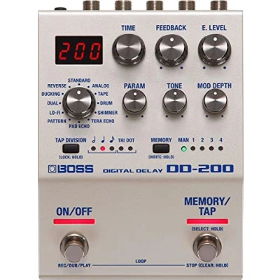 Immagine di BOSS DD 200 Pedale Delay Digitale, funzionamento facile e veloce con pratici controlli