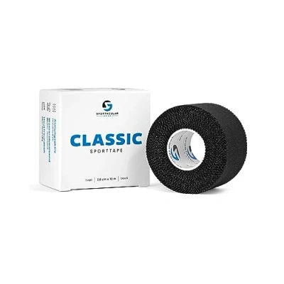 Immagine di Sportacular Gear Sporttape Classic 3,8 cm x 10 m, diversi colori e quantità, nastro rigido non elastico, impermeabile, delicato sulla pelle, cotone (1 rotolo, nero)