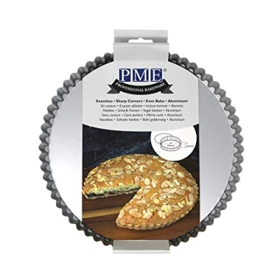Immagine di PME Teglia per sformati, crostate, quiche, 25 cm, colore: argento